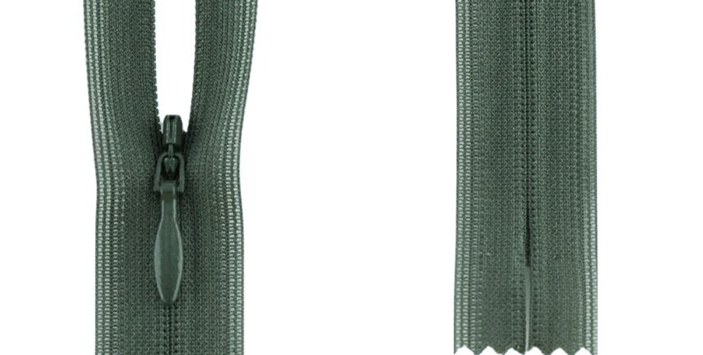 Молния потайная, неразъемная YKK Тип 2 20 см, цв.015