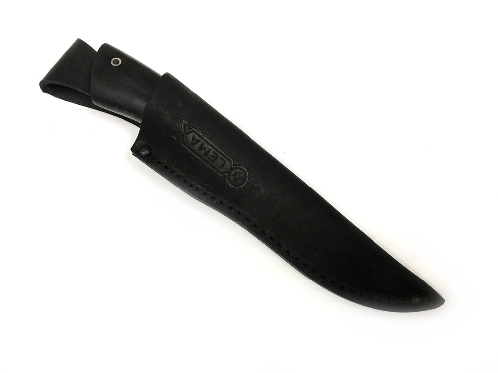 Нож Турист-2, 95Х18, чёрный граб, мельхиор, Lemax