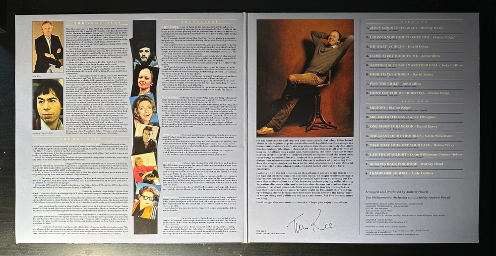 The Very Best Of Tim Rice & Andrew Lloyd Webber (Англия 1985г.)