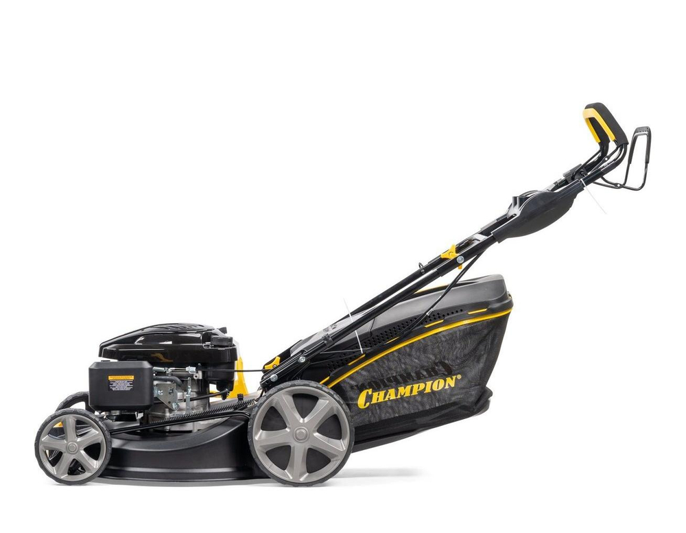 Газонокосилка CHAMPION LM5344 (PRO 4,4кВт привод 525мм 65л 25-75мм 1рычаг/6, 38кг 4в1)