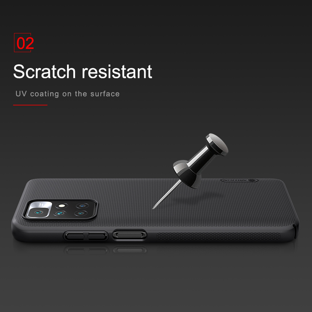 Тонкий жесткий чехол от Nillkin для смартфона Xiaomi Redmi 10 и 10 Prime, серия Super Frosted Shield