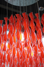 люстра verner panton spiral красная