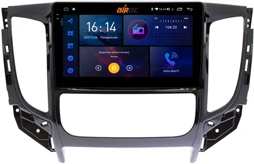 Магнитола для Mitsubishi L200 5 2015-2019 (климат), Pajero Sport 3 2016-2023 (МКПП), FIAT Fullback - AIROC 2K RI-2616 Android 12, Быстрая, QLed+2K, CarPlay, SIM-слот