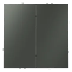 Переключатель проходной двухклавишный Voltum S70 Титан VLS020306