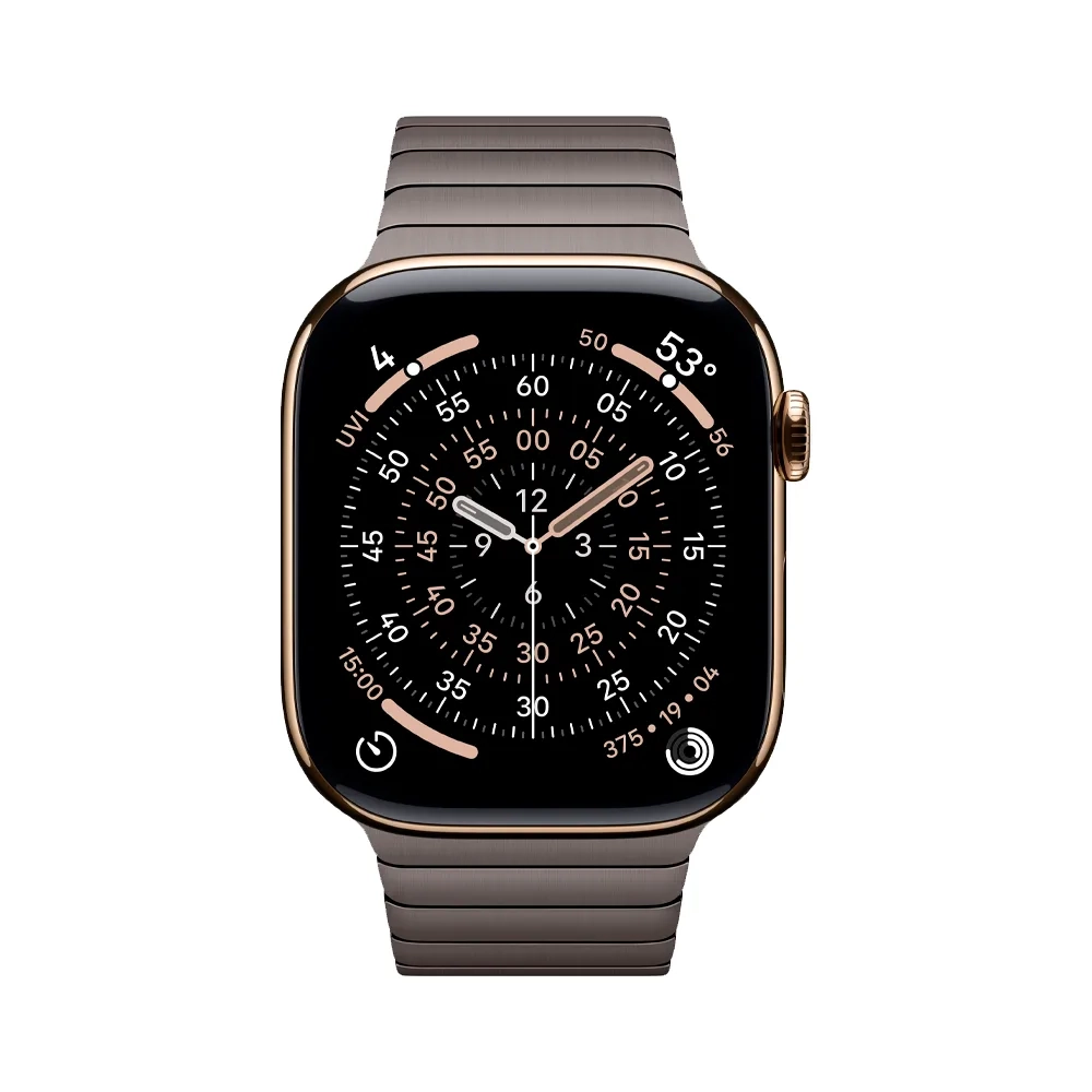Умные часы Apple Watch Series 11 GPS + Cellular, 46mm, Gold Titanium Case with Slate Link Bracelet