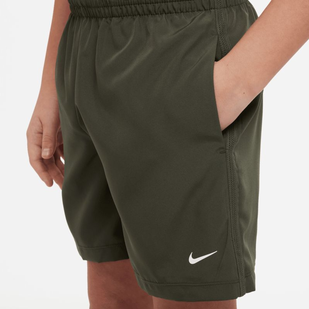 Шорты для мальчика теннисные Nike Dri-Fit Multi+ Training Shorts - cargo khaki/white