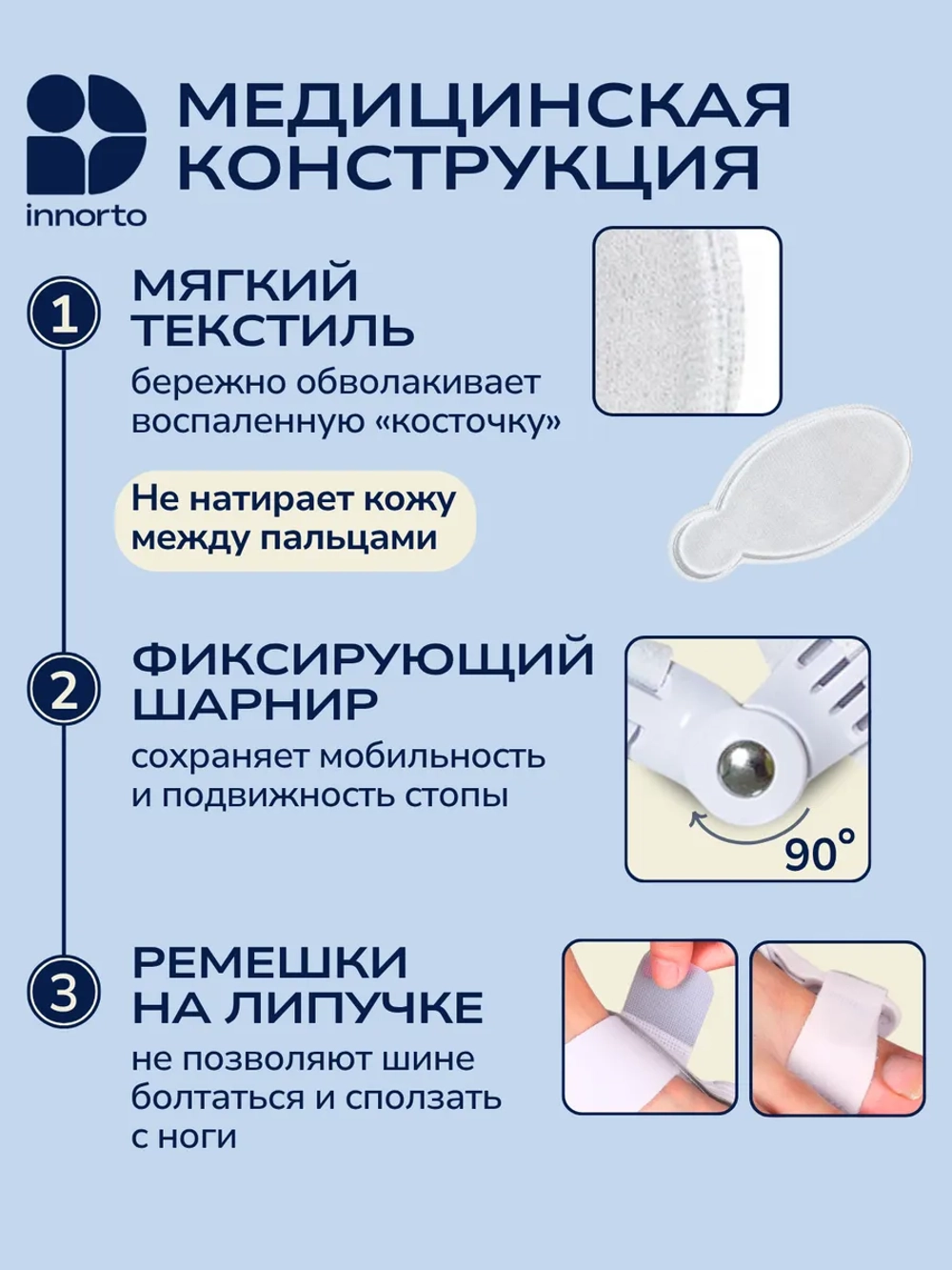 Вальгусная шарнирная шина от косточки