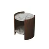 Столик Lagom Stone D 43 см высота 45 см (камень OV2, орех)