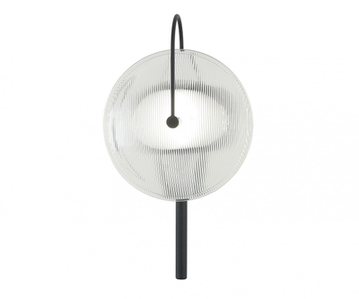08439,19(21) Настенный светильник Мелисса черный/прозрачный d25 h44 Led 12W (4000K). ТМ Kink Light