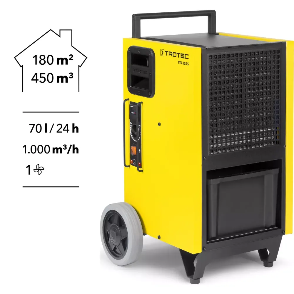 Осушитель воздуха TROTEC TTK 355 S - [до 70 л. за сутки / для S≈90 м²]