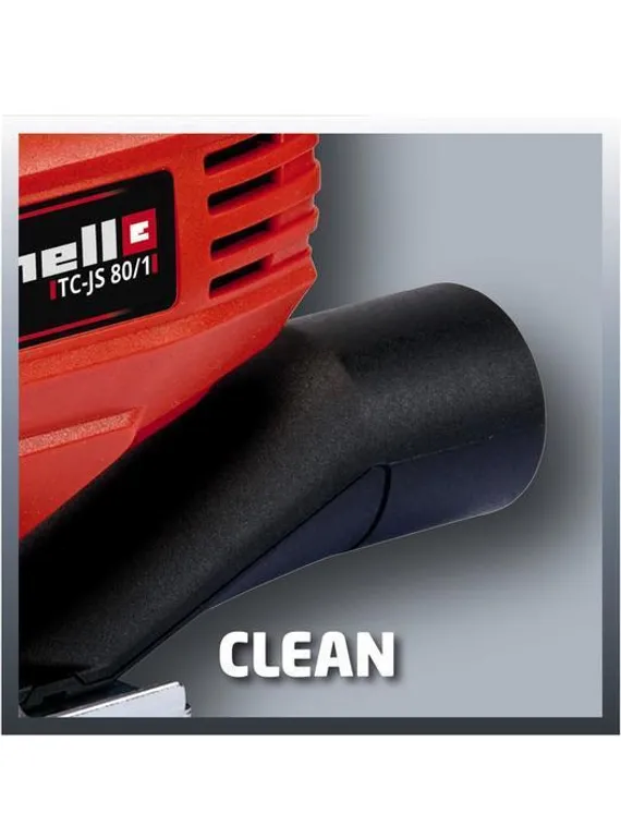 Лобзик Einhell TC-JS 80/1, 550 Вт, 1000-3000 ход/мин, 45°, пропил 80 мм, ход 20 мм