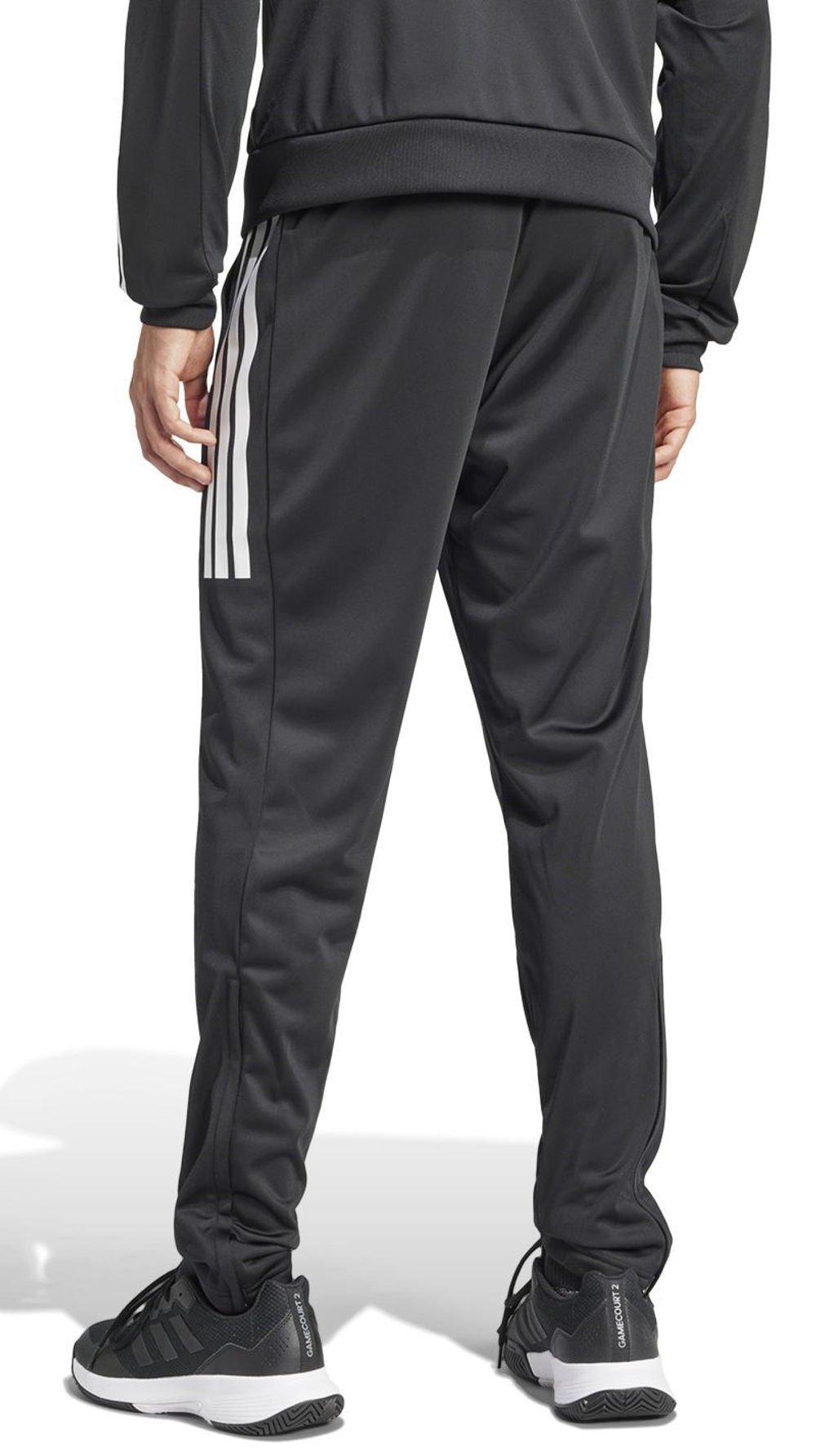 Мужские теннисные штаны Adidas Core Club 3-Stripe Knit - черный