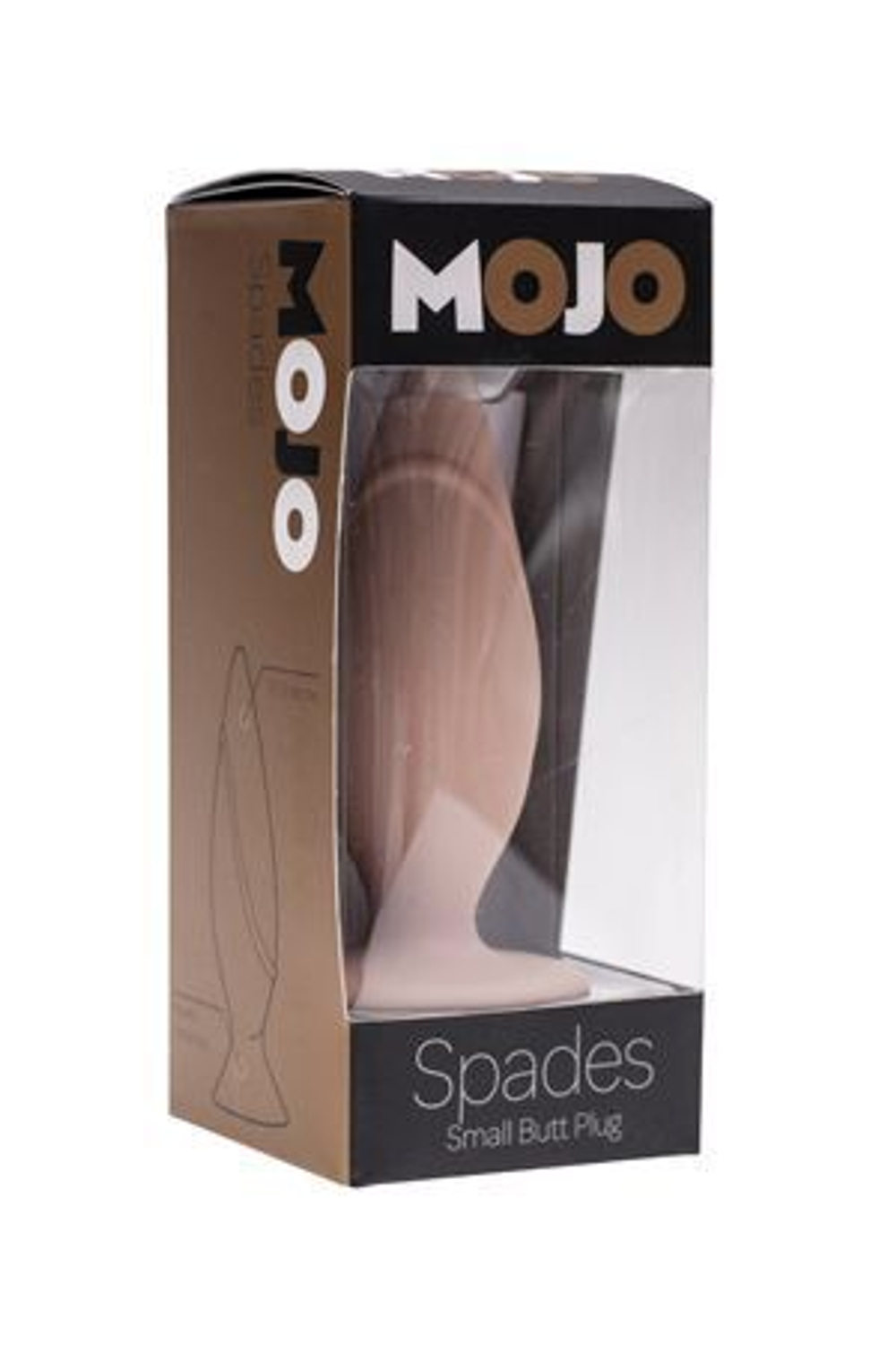 Анальная пробка на присоске MOJO SPADES SMALL телесного цвета - 8,5 см. (Цвет: телесный)