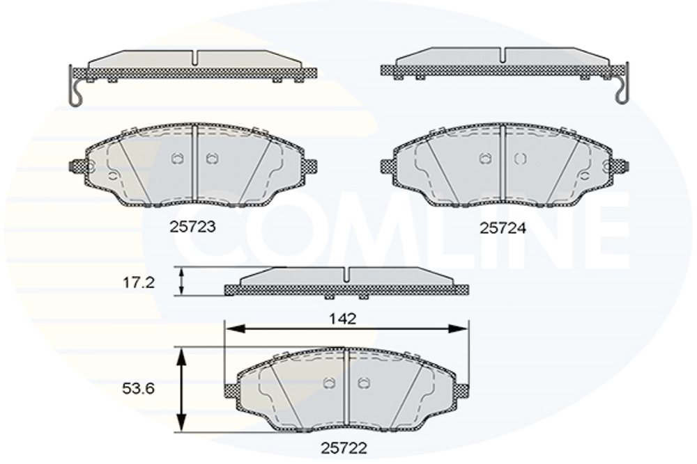 COMLINE - CBP36083-CML - Brake Pad Set, disc brake