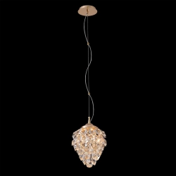 Светильник подвесной Crystal Lux CHARME SP2 GOLD/TRANSPARENT
