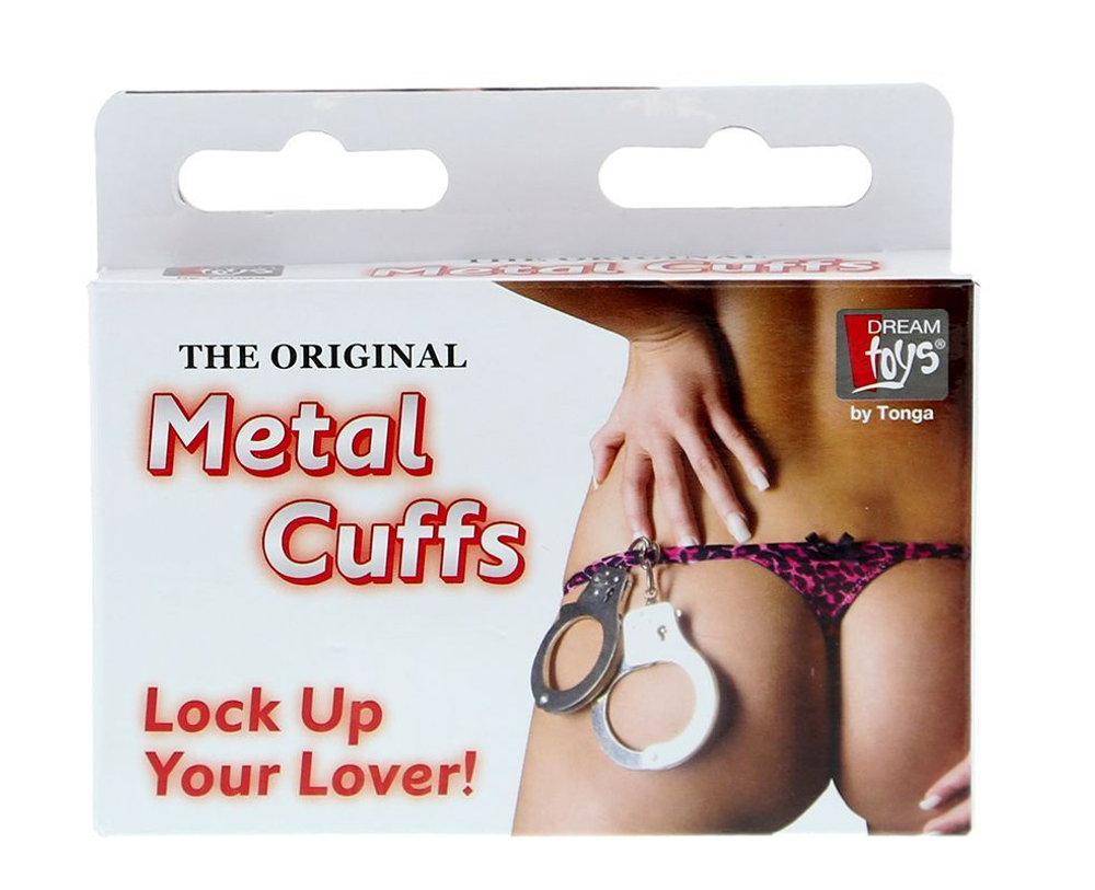 Металлические наручники с ключиками LARGE METAL HANDCUFFS WITH KEYS (Цвет: серебристый)