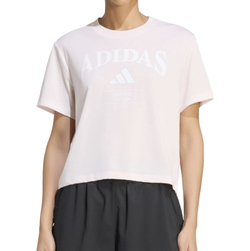 Женская теннисная футболка Adidas Heritage Tennis Graphic - distant pink