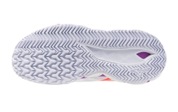 Женские теннисные кроссовки Mizuno Wave Enforce Tour 2 CC - white/lava orange/dahlia
