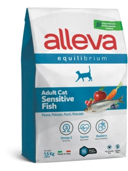 EQUILIBRIUM Sensitive Корм для кошек Рыба 1,5кг