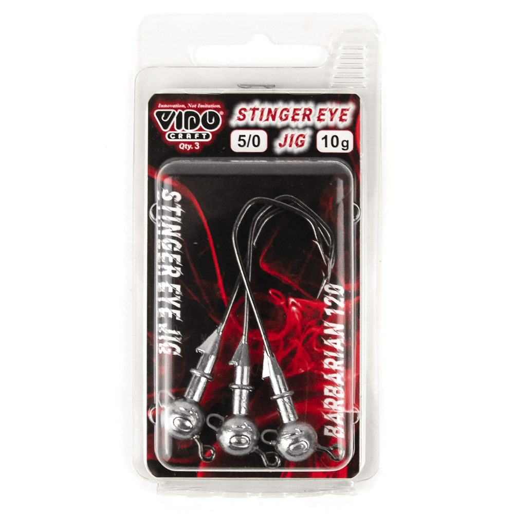 Джиг некрашеный Stinger Eye Jig, крючок Vido Craft VD-079 5/0 (3шт/уп)