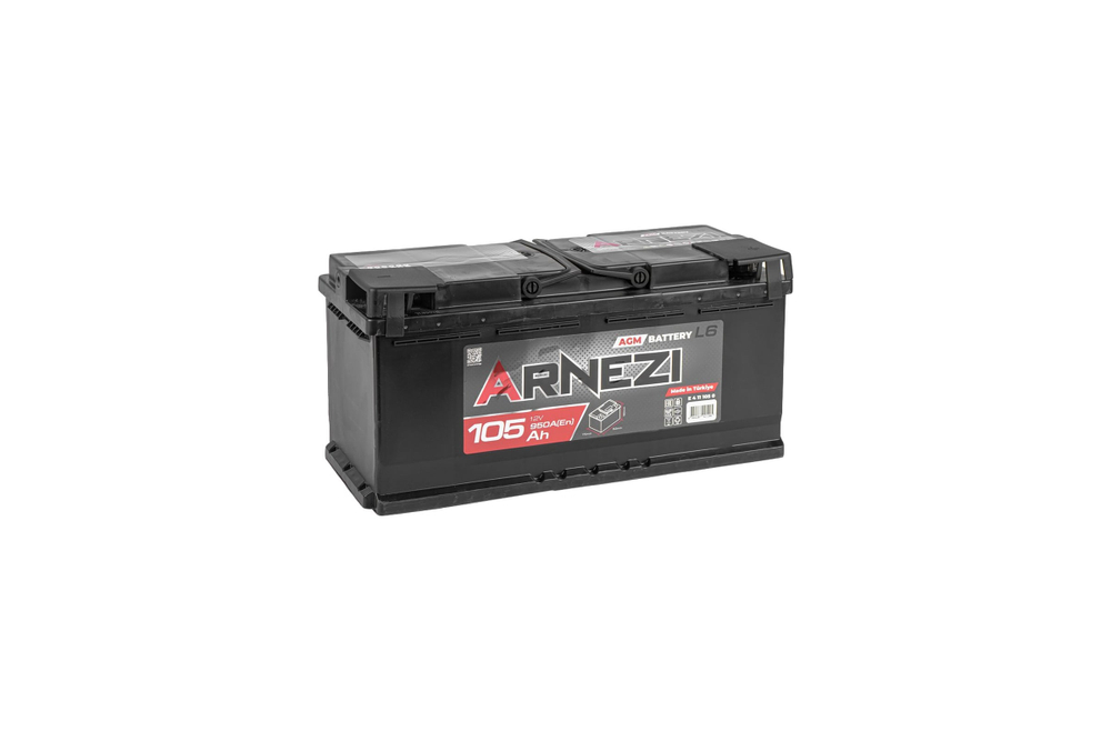 Аккумулятор ARNEZI AGM Start-stop 105 А/ч обратный R+ 390x175x190 L6 EN 950 А