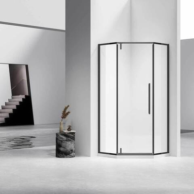 Душевой уголок Слим-Н (Slim-N) VSP-4SN100CLB, 1000*1000, черный, стекло прозрачное,