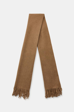 ZARA ШАРФ SOFT С БАХРОМОЙ, РЫЖЕВАТО-КОРИЧНЕВЫЙ