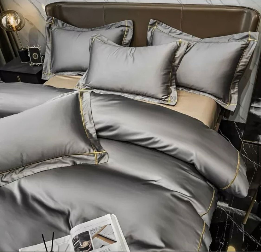 ZEPHYR HOME КПБ Двуспалка KING SIZE Мако-Сатин 100s Гранит