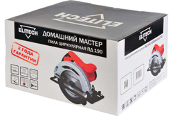 Дисковая пила Elitech ПД 190 домашний мастер