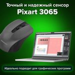 Мышь беспроводная SONNEN V99, USB, 1000/1200/1600 dpi, 4 кнопки, оптическая, серая, 513528