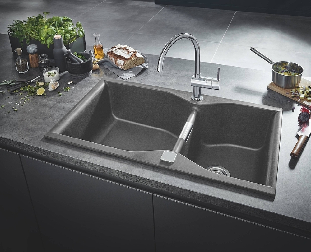Кухонная мойка Grohe K700 90 31658AT0 Серый гранит