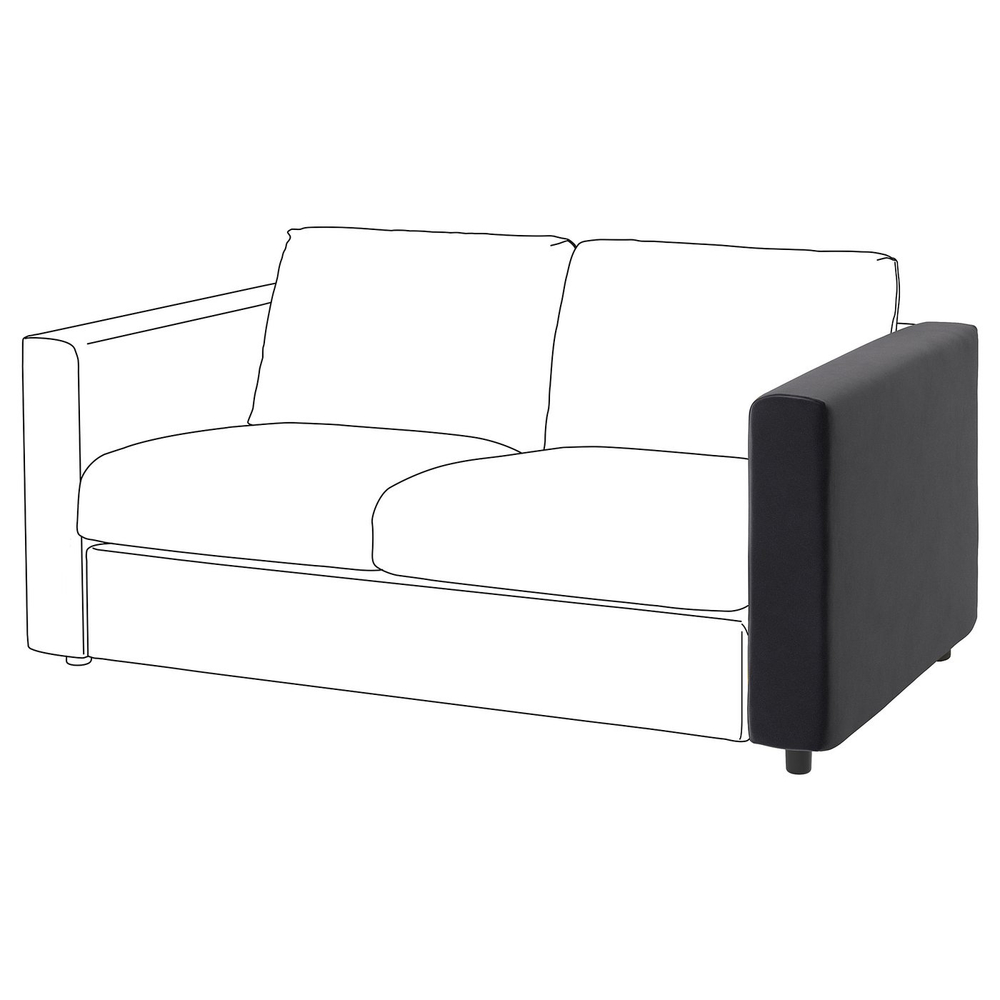IKEA VIMLE  (ИКЕА ВИМЛЕ)  -  Чехол для подлокотника - Дьюпарп тёмно-серый