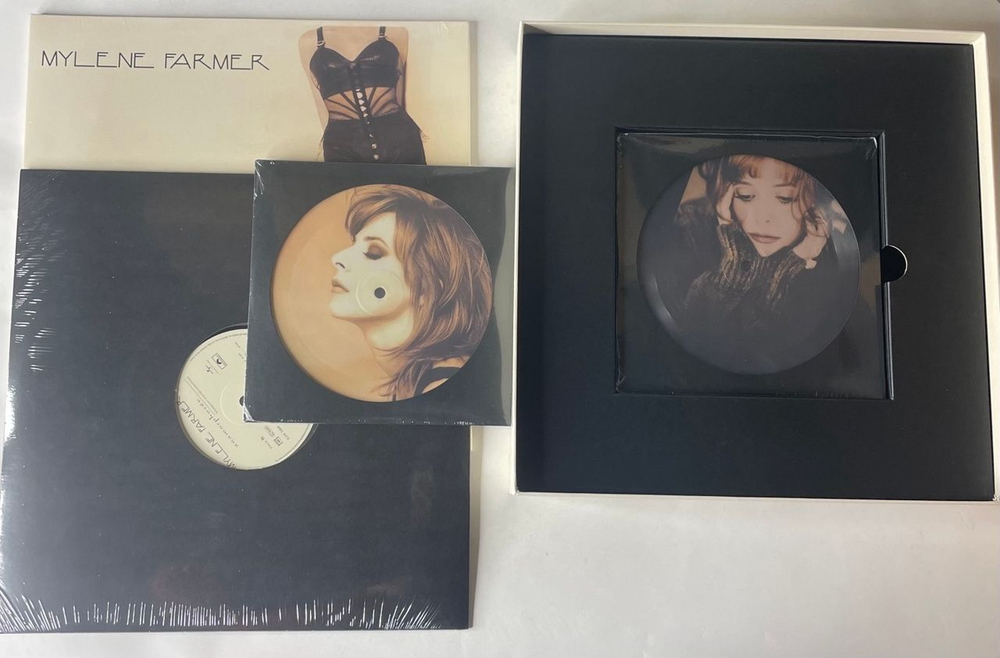 Виниловая пластинка LP Mylene Farmer Anamorphosee (Франция 2022) (Бокс Сет, Limited Edition, Белый Винил, Пластинка, СД и пять 7 дюймовок)