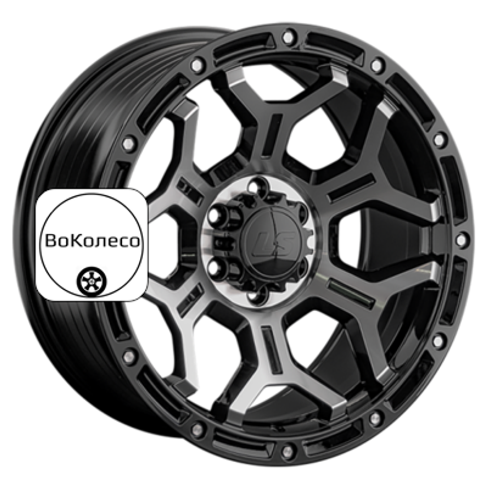 9x20/6x114,3 ET25 D67,1 RC68 BKF (конус, Колпак+лого) LS FlowForming