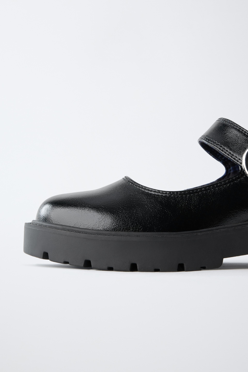 ZARA БАЛЕТКИ В СТИЛЕ TRACK, ЧЕРНЫЙ