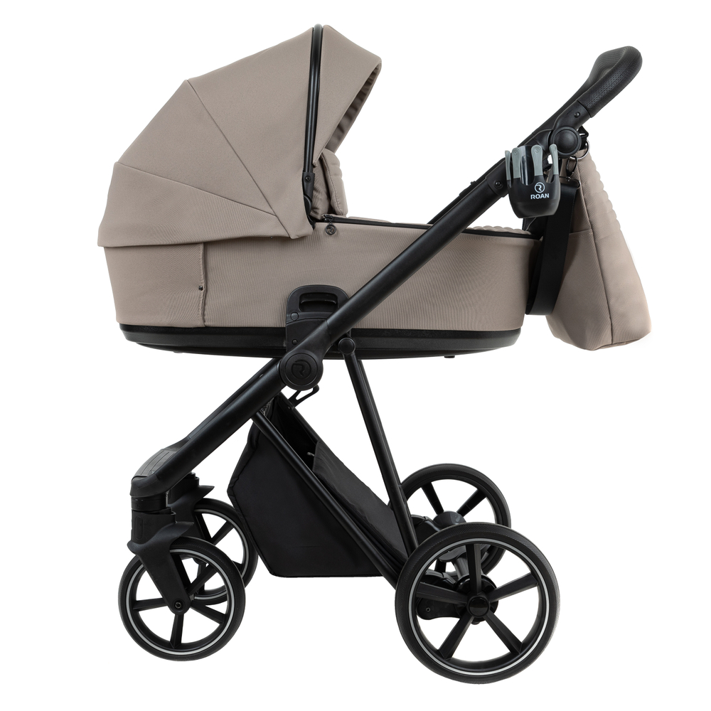 ROAN Коляска 2 в1 Sol короб + прогулка Hazel/Black/руч.Black(2 места)