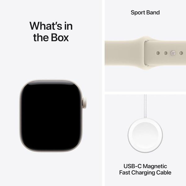 Умные часы Apple Watch Series 12 42 мм Pearl White Ceramic Case with Sport Band (M/L) Песочный | Sand