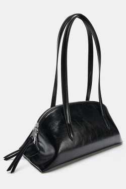 ZARA СУМКА С ПЛЕЧЕВЫМ РЕМНЕМ, ЧЕРНЫЙ