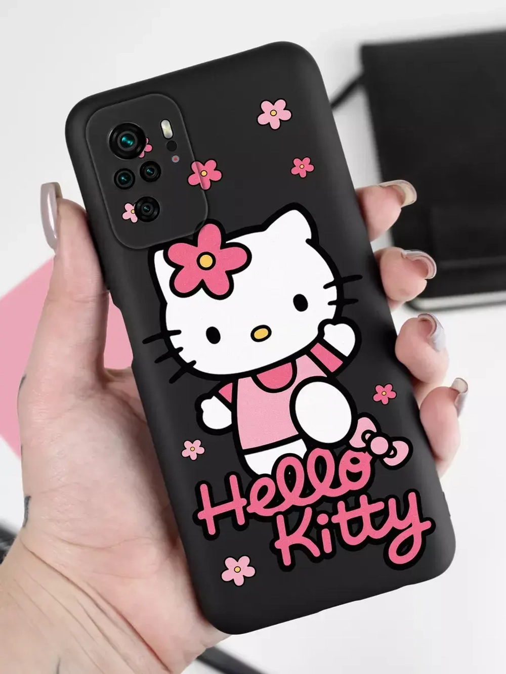 Чехол на Xiaomi Redmi Note 10 с принтом Hello Kitty