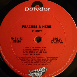 Виниловая пластинка Peaches & Herb ‎– 2 Hot!LP