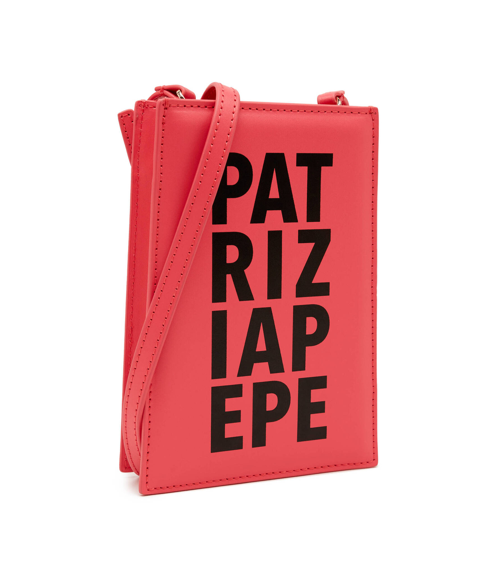Кожаная сумка для телефона Patrizia Pepe - коралловый(8B0052 L100)