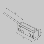 Ввод питания Exility белый, TRA034B-42W-1. TM Maytoni