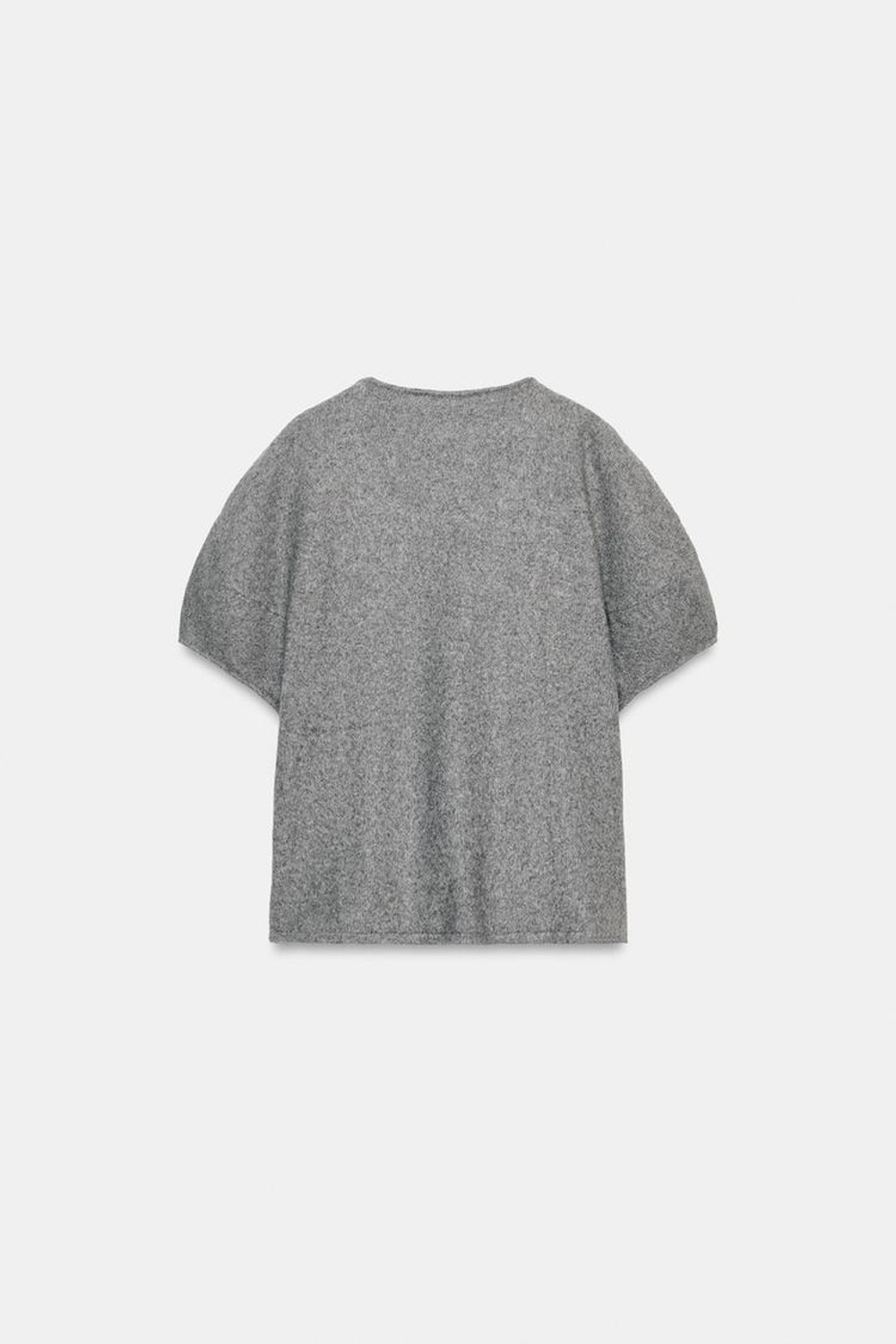 ZARA СВОБОДНЫЙ СВИТЕР ИЗ ТРИКОТАЖА, СЕРЫЙ
