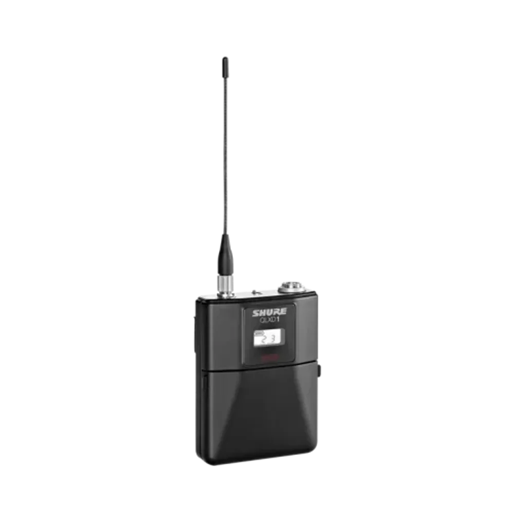 Shure QLXD1 — цифровой поясной передатчик (литой алюминий, 24 бит, AES-256)