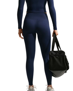 Женские леггинсы Nike One Seamless Front High Waisted Full Length - midnight navy/white