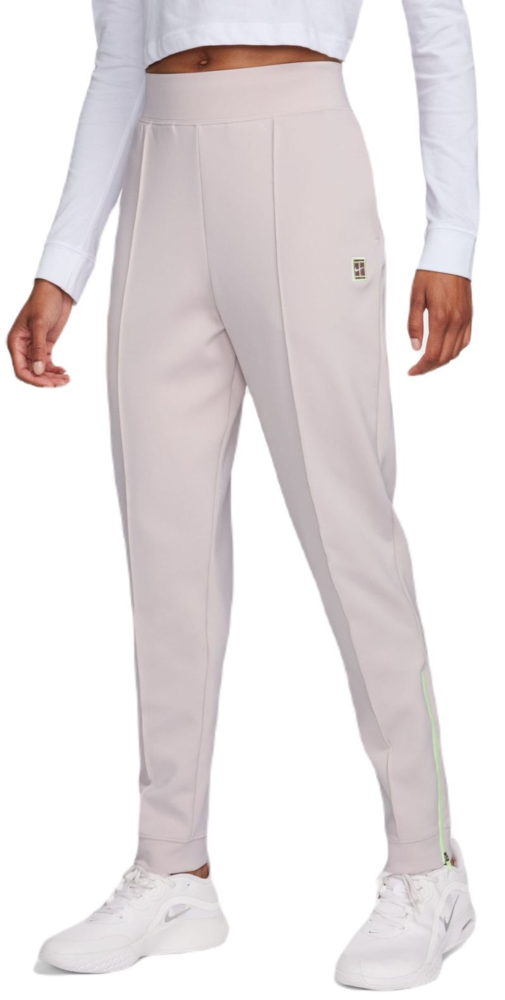 Женские теннисные брюки Nike Court Dri-Fit Heritage Knit Pant - platinum violet/barely volt