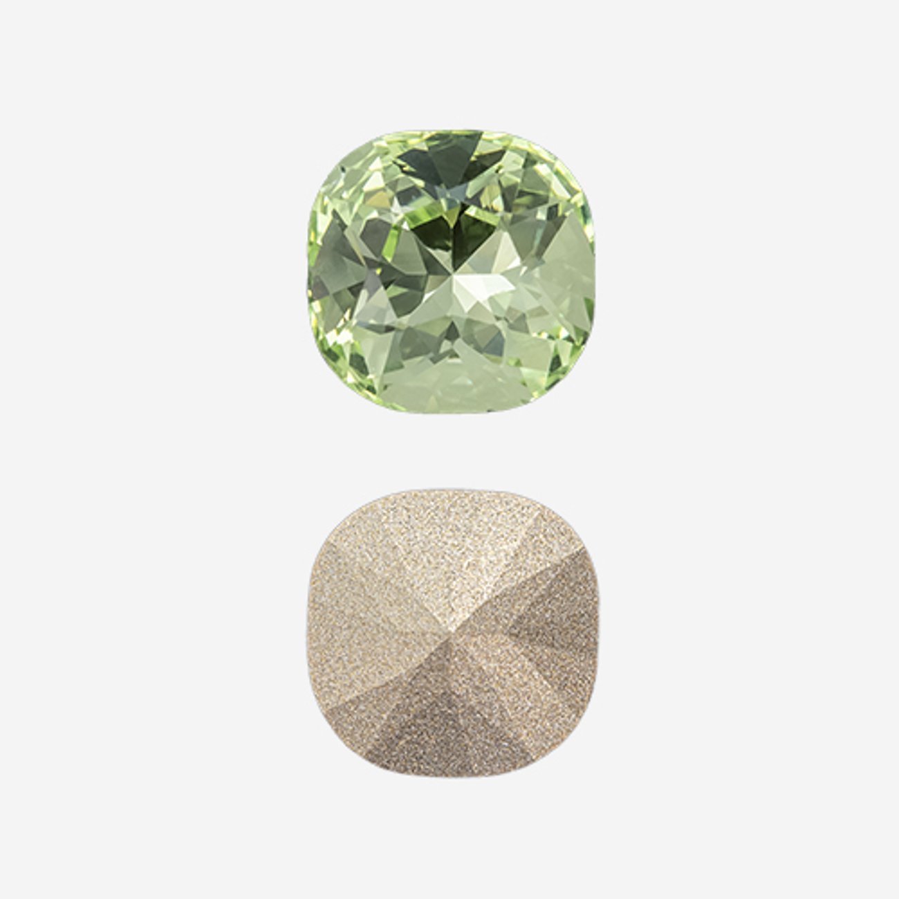 Кристалл Кушон (Сushion), оттенок "Хризолит"/"Chrysolite", 10мм