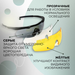 Очки стрелковые Lynx, защитные, чёрные, комплект 3 линзы
