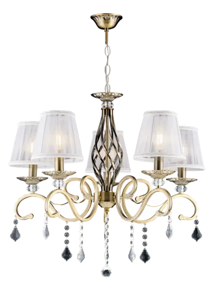 Люстра подвесная Rilon 1208/5B AB, 5×40 Вт, бронзовая
