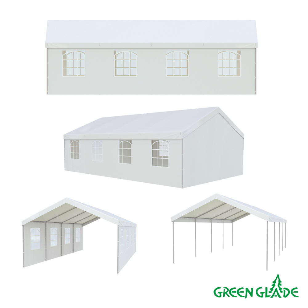 Тент-шатер Green Glade 1093 4х8х3,2м полиэтилен 3 коробки
